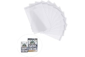 100 PCS Clear Resealable Protective Sleeves - Crystal Clear OPP Plastic Bags Compatible with PS2 Game Cases and Standard DVD 