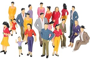 10Pcs Miniature People Figurines, 1:25 Tiny Scale Painted Model People Train Street Passenger Figures for Building Layout Arc