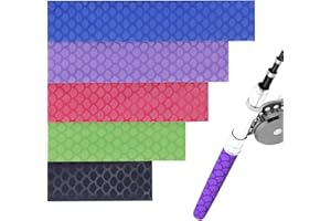 Greatfishing Fish Scale Pattern Heat Shrink Sleeve Wrap Fishing Bulding Handle Cork Rod Grip with Non Slip Waterproof and Insulation 40inch 5 Color 5 Size Choice Durable Repair (Purple,Diamter:15mm)