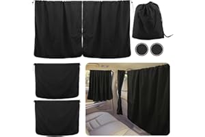 HOUSEEN car Window Shades, 1 Rear Seat & 2 Side Windows Divider Curtain Baby Shades with 2 Coasters, Wide Sedan SUV Sunshade Screen Covers Privacy Curtains for Travel Camping Nap Sleeping(Black)