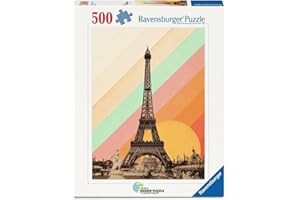Ravensburger Paris Rainbow 500 Piece Jigsaw Puzzle – Bright City of Lights Skyline, Relaxing Escape for Adults & Families