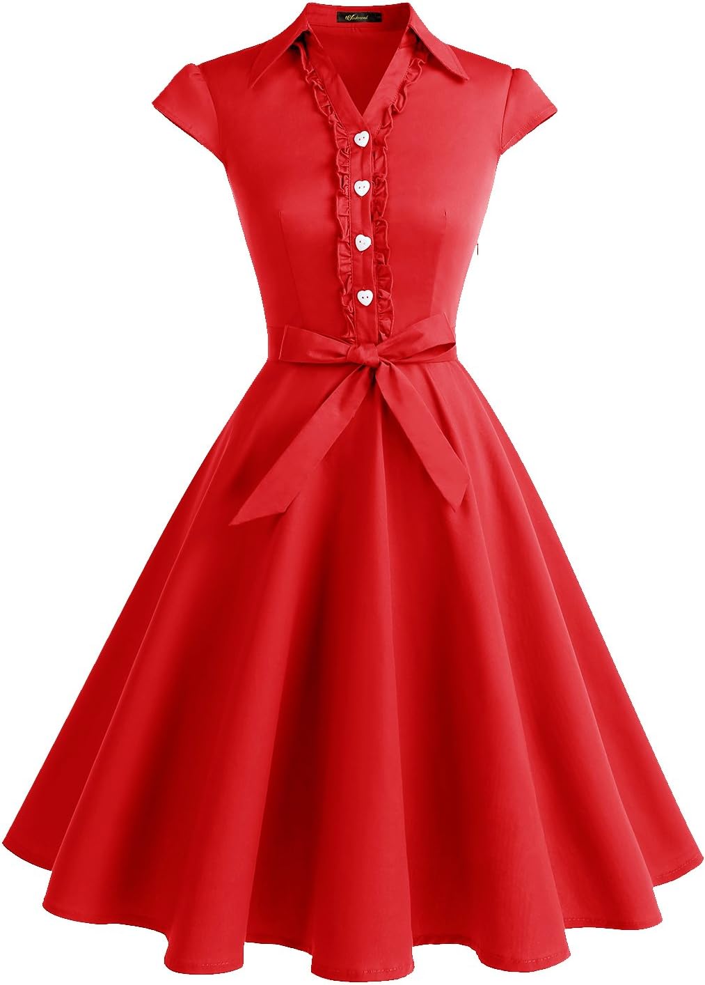 WedTrend Women's 1950s Retro Rockabilly Dress Cap Sleeve Vintage Swing Dress