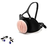 BELSIANG Oral Sex Mouth Gag,Large Model PU Leather