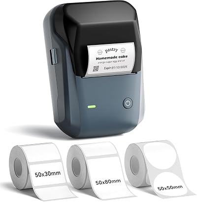 NIIMBOT B1 Label Maker 2 Inch Bluetooth Thermal Printer with 3 Rolls Labels