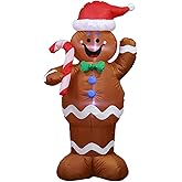 Awaqi 5ft Gingerbread Man Christmas Inflatable Yard Decoration for Christmas Party Decorations Indoor/Outdoor Decor/Lawn Decoration/Xmas Decorations