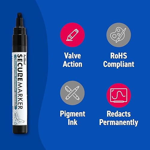 Ink Redaction Marker Pen Artline Redaction Marker Privacy Blackout
