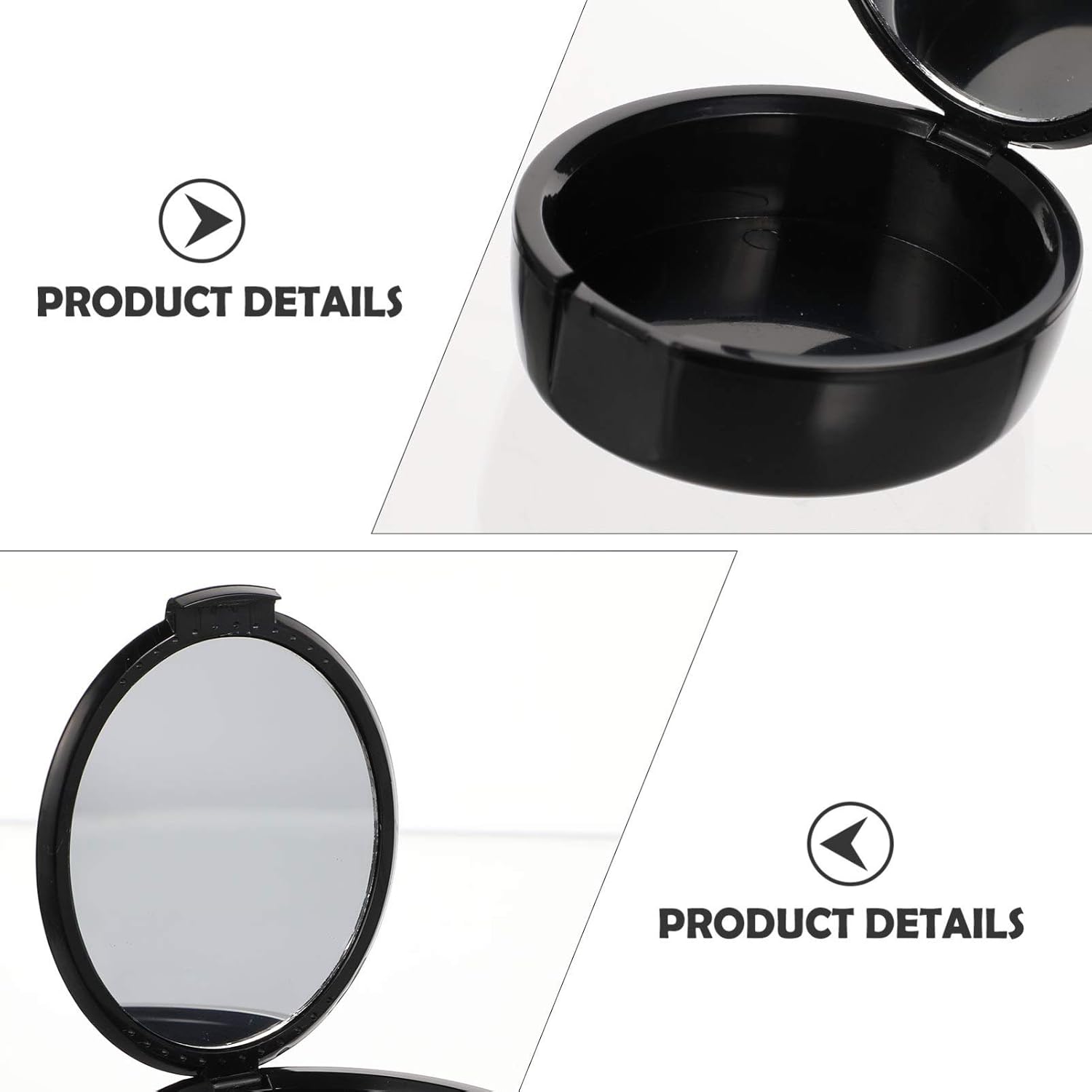 Healifty Denture Case 2 Pcs Denture Cup Container Fake Teeth Storage Case Retainer Box for Men Women (Black) : Beauty