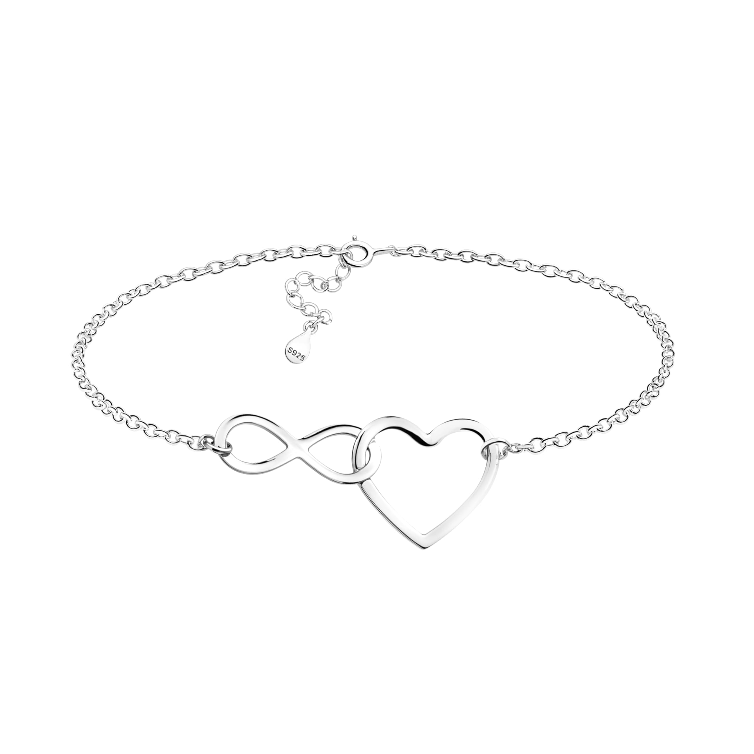 Sofia Milani - Women's Bracelet 925 Silver - Inifinity Heart Pendant - 30132