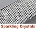 U&M 2pcs Bling Bling Auto Seat Belt Covers & Handbrake Cover & Shift Gear Knob Cushion Luster Crystal Diamond Car Decor Accessories for Women (4 pcs in 1 Set)