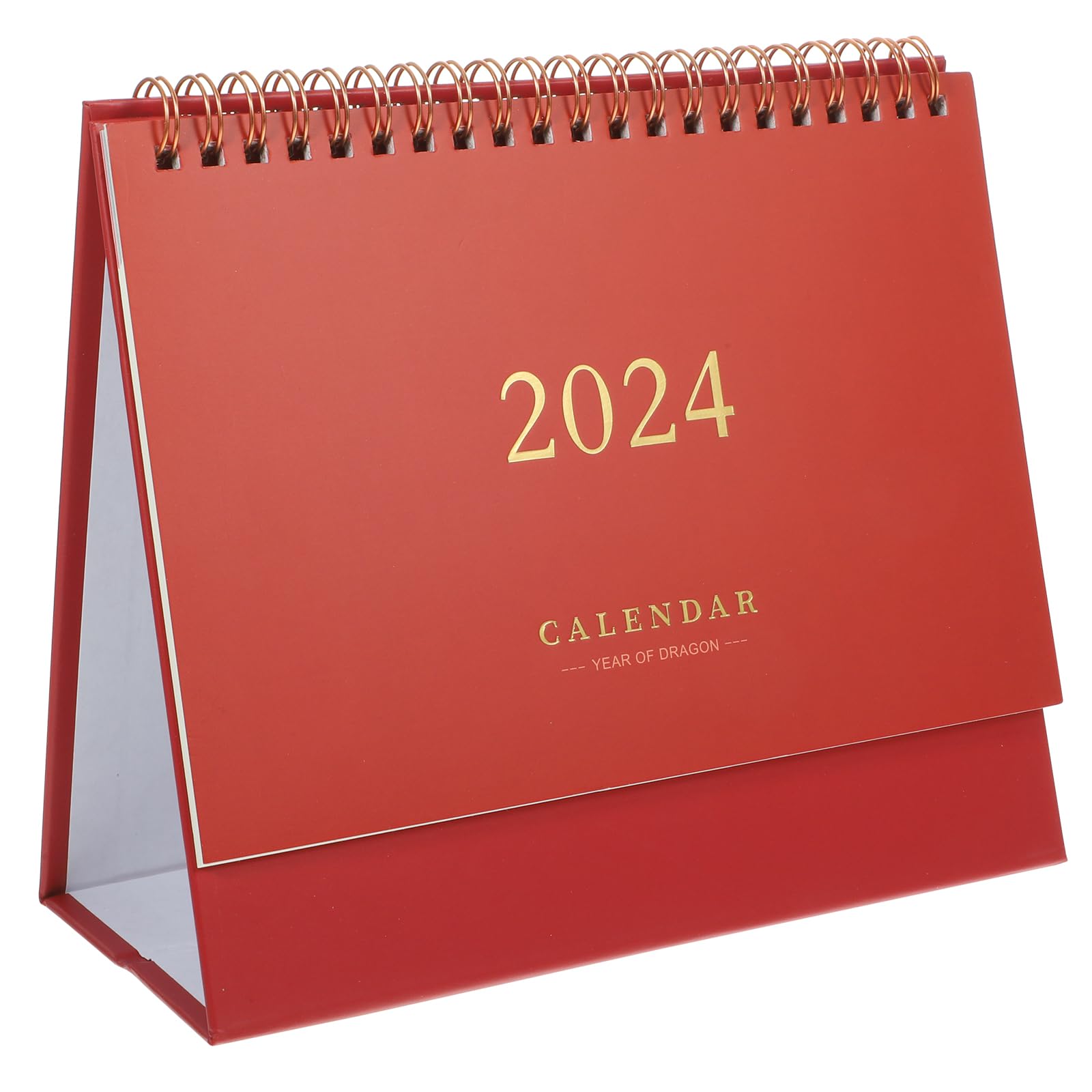 STOBOK 2023.07-2024.12 Desktop Calendar Daily Planning Calendar Monthly Planning Desk Pad Home School Office Supplies Red