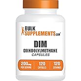 BulkSupplements.com DIM Capsules - Diindolylmethane Capsules for Men & Women, DIM 200mg, Gluten Free, 1 Capsule per Serving, 120 Count (Pack of 1)