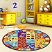 Furnish my Place 740 ABC with Numbers ABC Area Rug for Kids | Educational Alphabet Letter & Numbers | Nurseries Kindergarten | Play Area | Multicolor (3'3