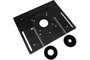 Router Table Insert Plate, Aluminum Alloy Router Table Panel, Router Templates, Micro Panel Backing Push Ruler, with Angle fo