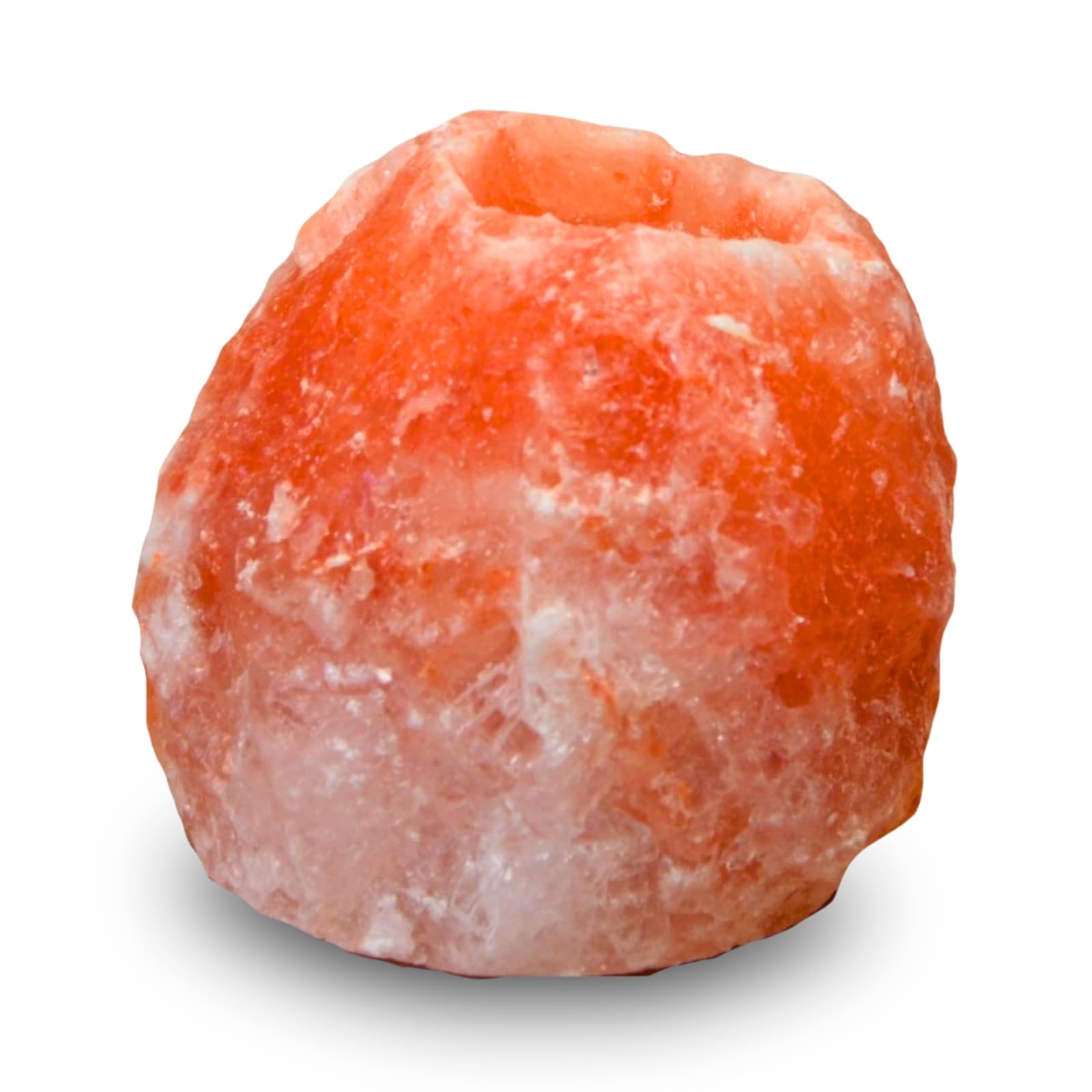 Zen'Light Himalayan Rock Salt Crystal Candle Holder - 500g - 100% Authentic - Hand Carved - Natural Material - Natural Shape - Beige - Tabletop - Ideal for Everyday Use and Special Occasions