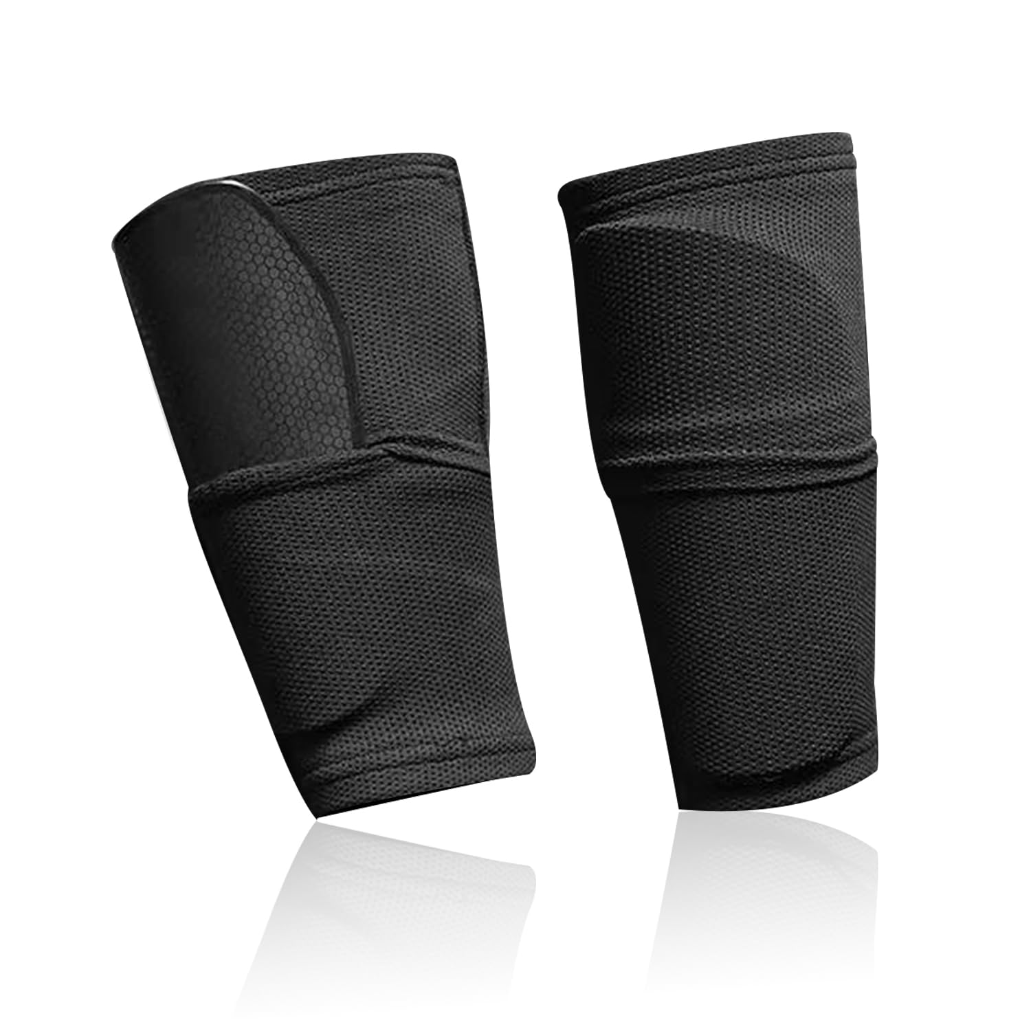 1 Pair of Shin Pad Socks, Football Leg Socks, Leg Brace, Sports Socks, Children's Shin Pads, Children's Football Leg Socks (Black)