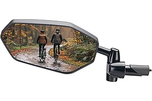 ROCKBROS Bike Mirror for Handlebar, 360°Adjustable Safety Bicycle Rear View Mirror, Anti-glare Blue Len, Cycling Accessories