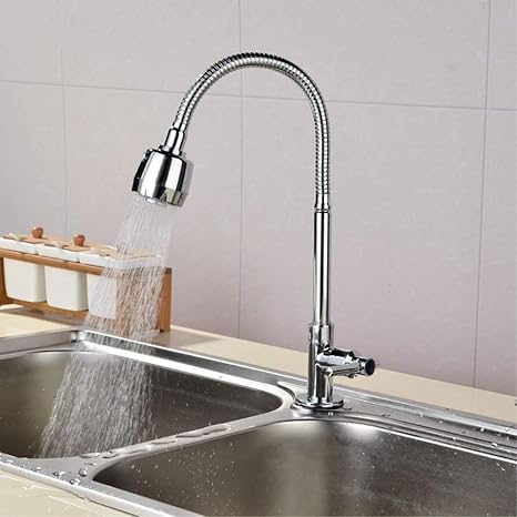 Universal Ein-Kaltwasserhahn Küche Vertikaler Doppel-Steuerhahn Für