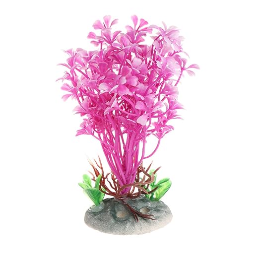 Yyooo Künstliche Aquariumdeko für Vordergrund, Rosa
