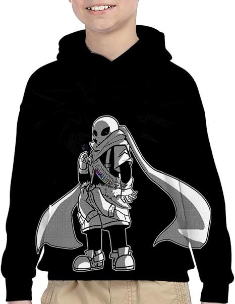 Amazon Co Jp 子供服パーカー青少年 Ink Sans アンダーテール サンズ Undertale 女の子男の子長袖衛の衣 帽子kids Hooded 春秋冬上着裏起毛tシャツ バンドプリント通学 ファッション