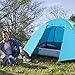 WEANAS Professional Backpacking Tent 2 3 4 Person 3 Season Weatherproof Double Layer Large Space Aluminum Rod for Outdoor Family Camping Hunting Hiking Adventure Travel (Extra Size Azure, 3-4 Person)
