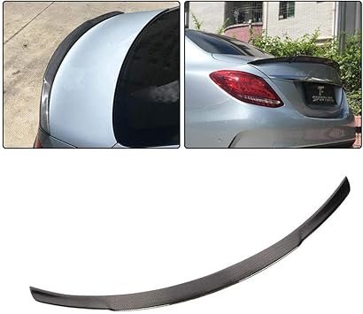 Amazon Com Jc Sportline W5 Cf Rear Trunk Lip Fits For Mercedes Benz C Class C180 C0 C250 C300 C350 C43 C63 Amg Sedan 14 19 Carbon Fiber Rear Deck Lid Spoiler Wing Automotive