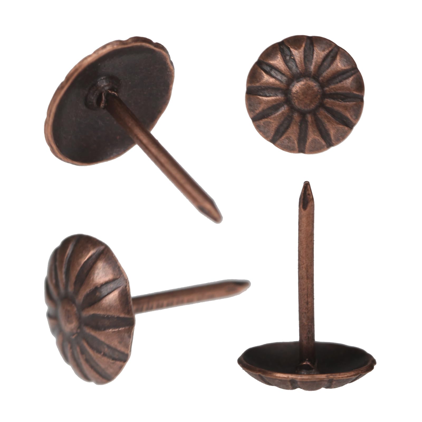Photo 1 of Upholstery Tacks for Furniture Vintage Upholstery Nails Tacks for Decorative 100Pcs Furniture Sofa Thumb Nails Pins Assortment Kit 7/16" Head Diameter Upholstery Nails Decorative Tacks for Furniture