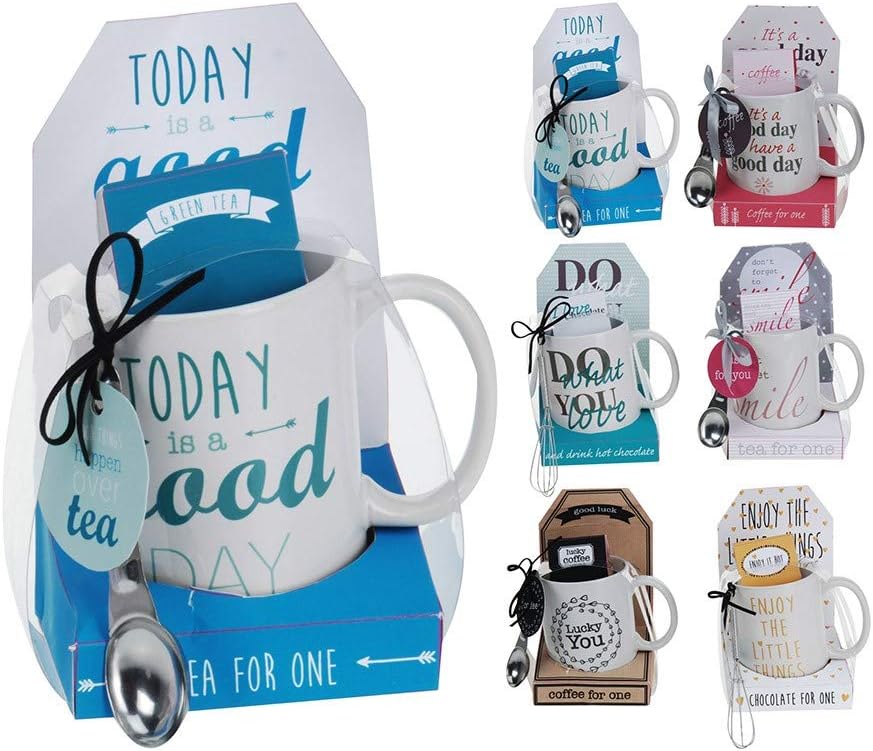 Tea Coffee and Hot Chocolate Mug Sets In 6 Different Wording Designs (Do What You Love Hot Chocolate Set)