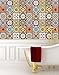 Backsplash Tile Stickers 24PC Set Authentic Traditional Talavera Tiles Stickersl Bathroom & Kitchen Tile Decals Easy to Apply Just Peel and Stick Home Decor 4x4 Inch (Kitchen Decals C55)