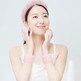 FRIUSATE Puffy Bubble Headband 2 Wristbands Skincare Spa Makeup Pink view 7