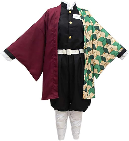 Mordarli Disfraz de Kimetso No Yaiba para cosplay Tanjiro Kamado Nezuko