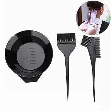 Amazon Com Hair Dye Brush And Bowl Set 3 Pcs Hair Coloring