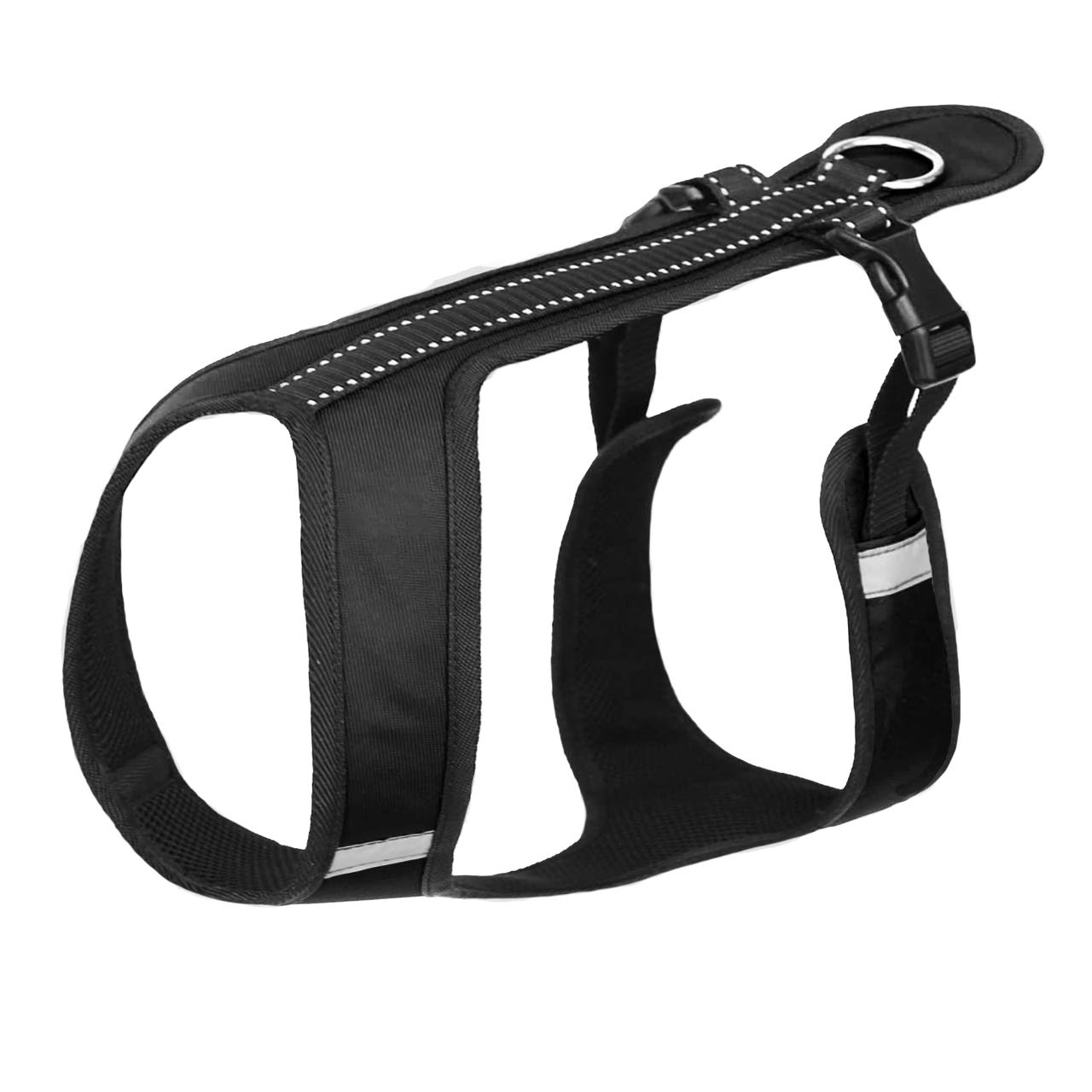 Northern Howl Canicross Dog Harness in Black with Reflectors