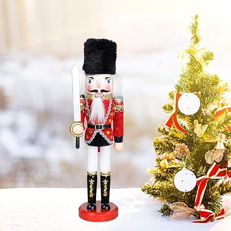 Regali Di Natale Fatti Mano.Wapern Schiaccianoci Natale Natale Schiaccianoci Di Legno Soldato 30cm Schiaccianoci Artigianali Fatti A Mano Set Pupazzo Dipinto Schiaccianoci Per Regali Di Natale Amazon It Casa E Cucina