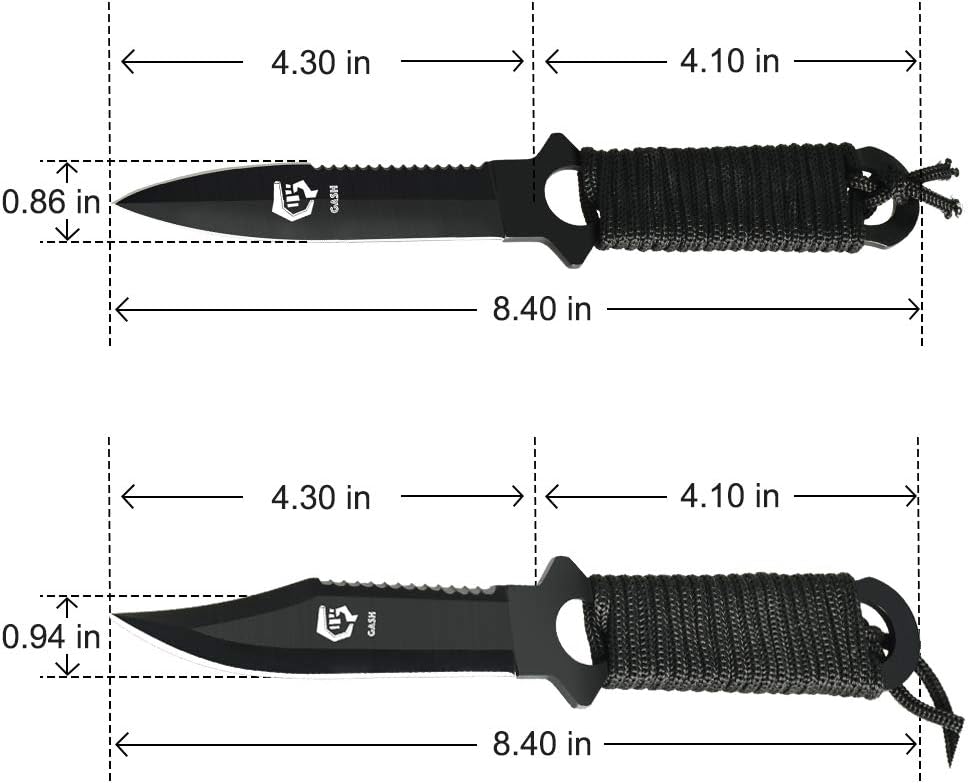Gasher 2Pcs Scuba Diving Knife Set with Leg Straps & Sheath, Razor Sharp - Lightweight Diving Equipment for Spearfishing, Snorkeling, Hunting, Rescue & Water Sports : Sports & Outdoors