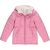 Juicy Couture Girls Reversable Coat, Faux Fur Hooded Winter Jacket, Warm Padded Parka Hoodie, Kids Heavyweight Winter Coat