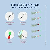 Luroad 6 Pcs Sea Fishing Rigs 30 Hooks Mackerel Feathers Luminous Beads view 3