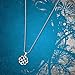 ANGEMIEL 925 Sterling Silver CZ Good Luck Celtic Knot Cross Vintage Pendant Necklaces For Women silver fashion jewelry