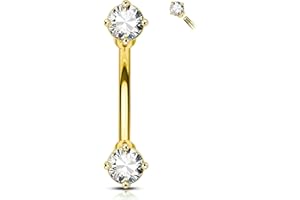COCHARM Cute Christmas Rook Piercing Jewelry 6mm 8mm 16g Red Green Rook Earring Xmas Eyebrow Ring Silver Gold Eyebrow Earring
