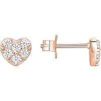 Chunky Heart Dangle Earrings For Women - Gold Double Heart Earrings, Valentine's Day Jewelry Gift For Her - View #5