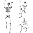 Wocst 5.4Ft Halloween Life Size Human Skeleton with Movable Joints for Halloween Props Decorations