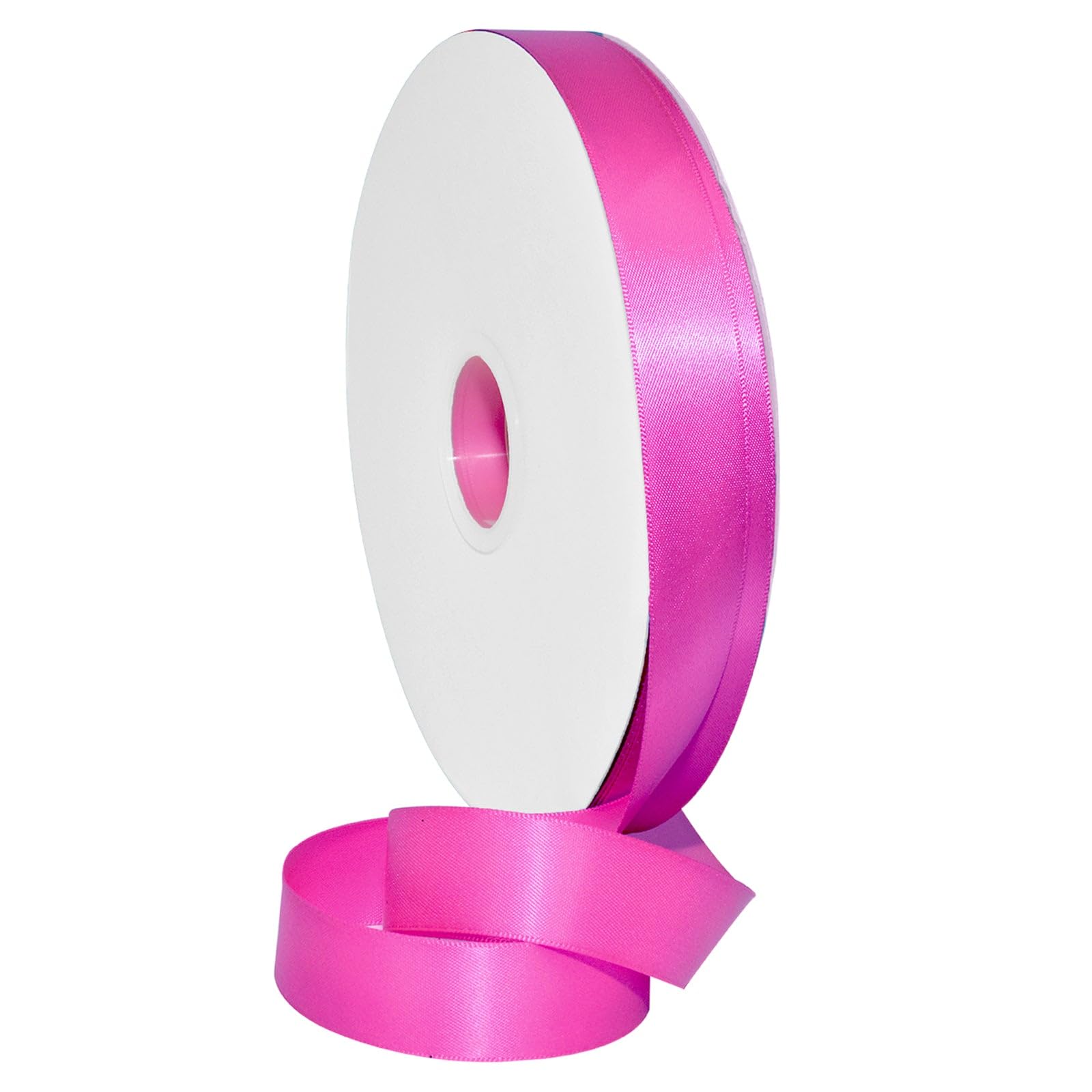 Morex Ribbon Neon Brights Satin, 7/8-inch by 50-Yard, Fuchsia Pink
