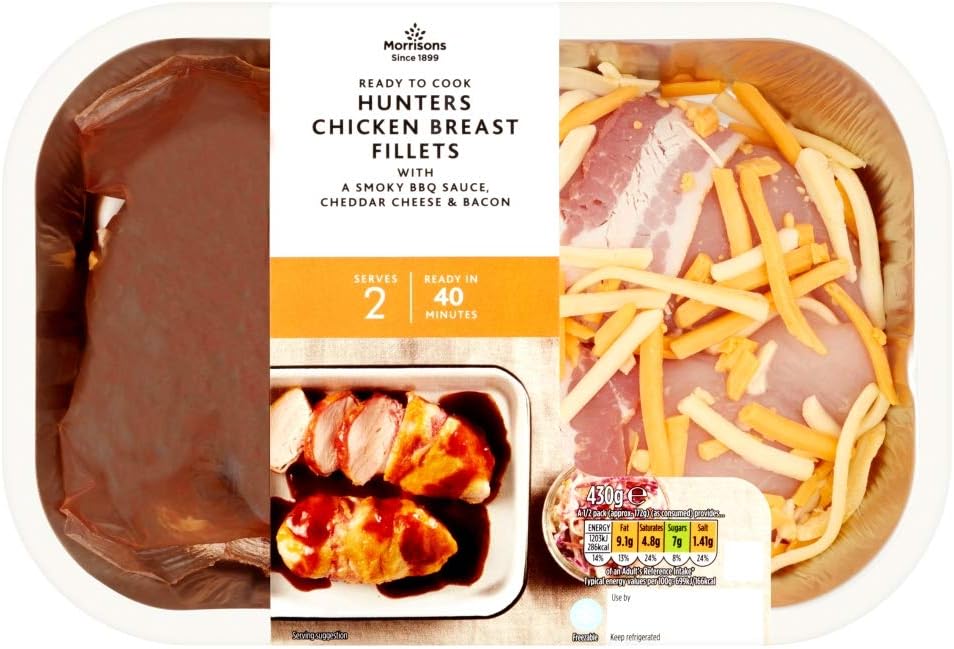Morrisons Ready to Cook Hunters Chicken Breast Fillets, 430g Amazon.co