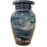 Classical.Gift.Export Decorative Small Aluminum Urn – Multicolor 3 Inch Mini Keepsake Cremation Urn, 90 gm Memorial Urn for Human or Pet Ashes