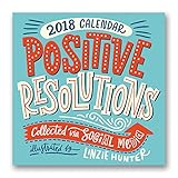 Orange Circle Studio 2018 Wall Calendar, Positive Resolutions Collected via Social Media