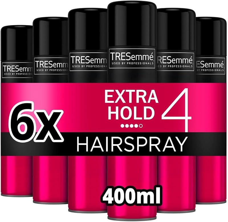 TRESemme Extra Hold Hairspray 24hr Frizz Control Smooth Finish 6x 400ml