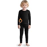 VZV 2T-6Y Toddler Thermal Set Thermal Underwear for Kids Fleece Lined Toddler Base Layer Long Johns for Kids Boys Girls
