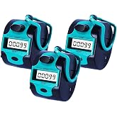 Hitopin 3 Pieces Handy Counter Click Manual Digital Clicker Stitch Tally Counters 5-Digit Electronic Tally Counters Electronic Display Click Counter for Row, People, Golf Lap