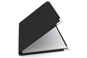Davis Group Executive Notebook Portfolio, VIP Faux-Leather Padfolio for Women and Men, Includes Letter-Sized Writing Pad, Bla