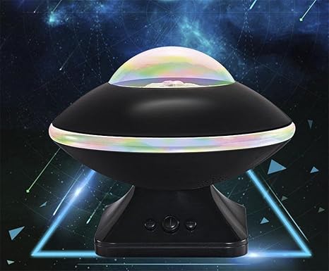 Aurora Northern Lights Projector Creative Projection Lamp With Speaker Ufo Ufo Projection Northern Lights Starlight Amazon De Kuche Haushalt
