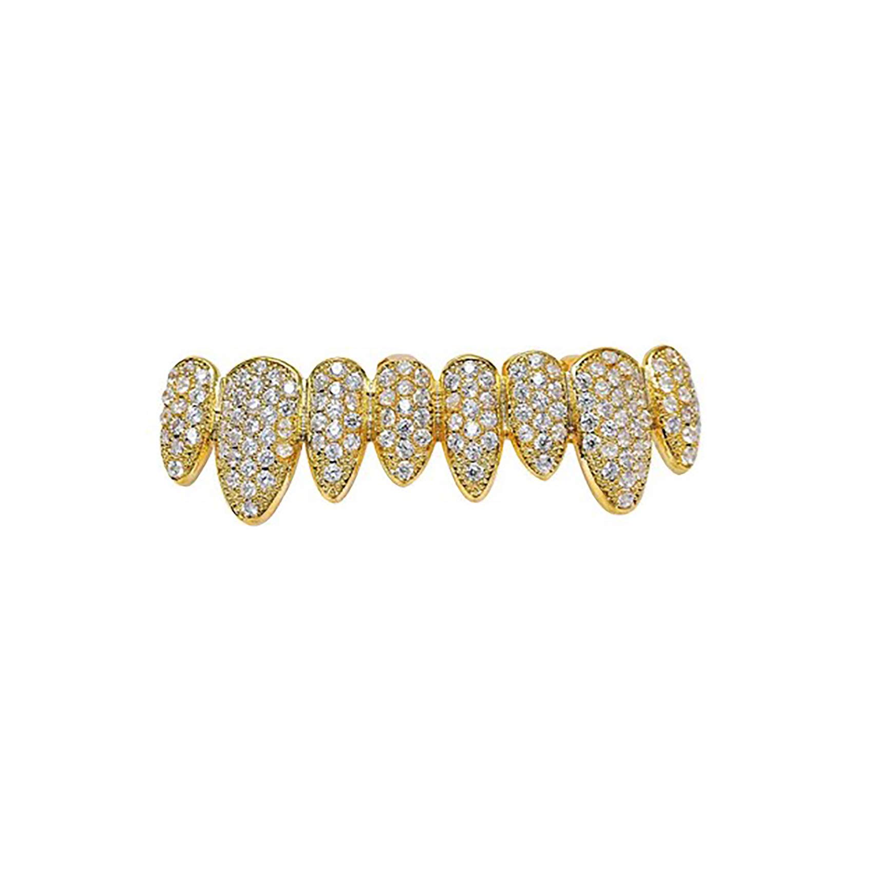 Buy 14k Gold Plated Joker Gold Grillz for Mouth Top Bottom Hip Hop Teeth Grills for Teeth Mouth